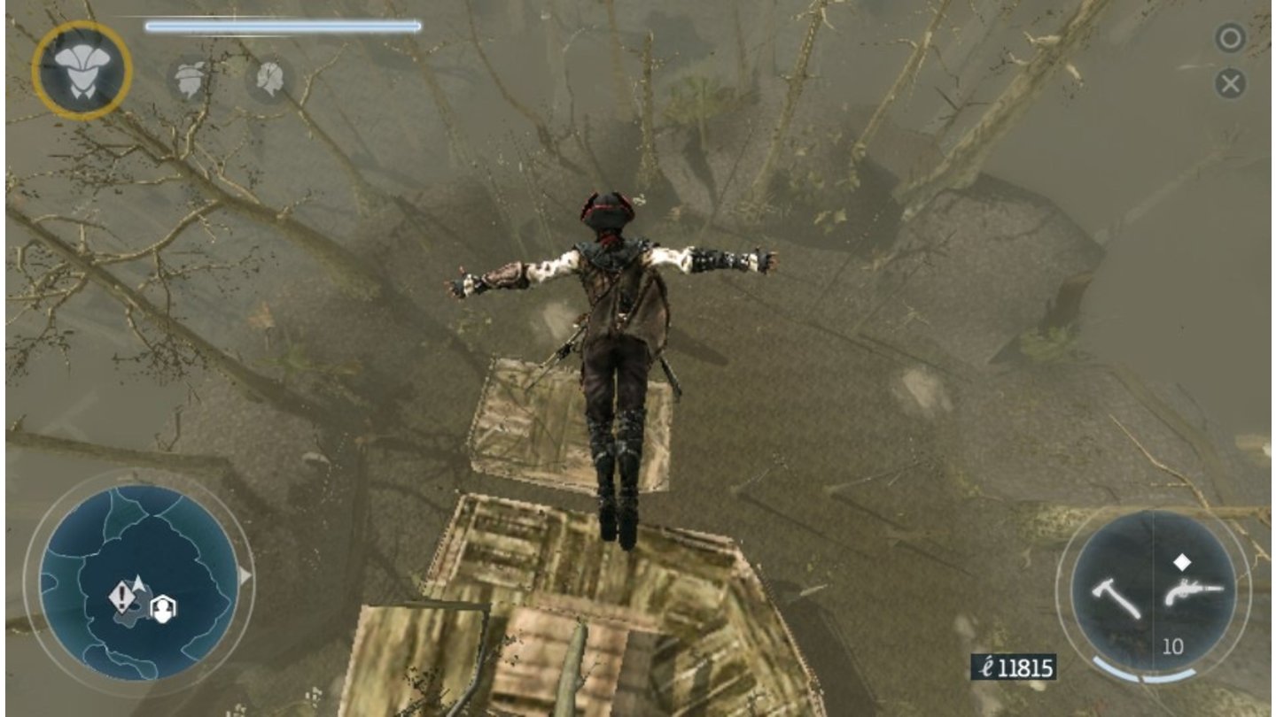 Assassin's Creed 3: LiberationVon Aussichtspunkten könnt ihr in typischer Assassin's Creed Manier einen Todessprung wagen.