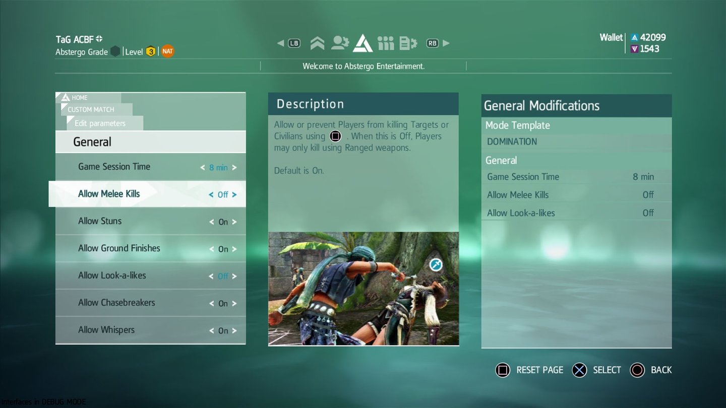 Assassin's Creed 4: Black Flag - Multiplayer-Modus
Wie es uns gefällt: Im Game Lab lassen sich zig Parameter für die Erstellung eigener Modi anpassen.