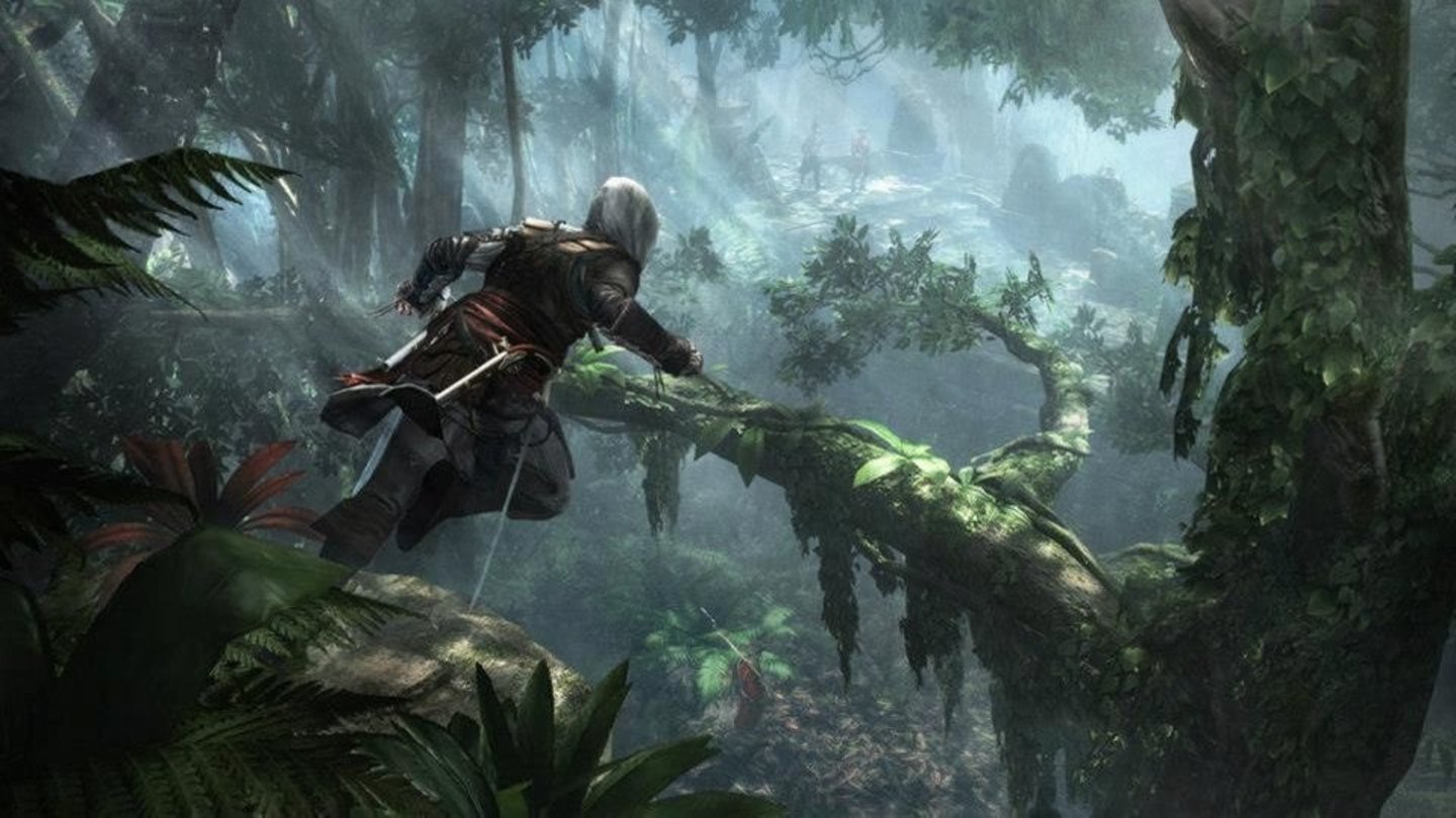Assassin's Creed 4: Black FlagDarauf freuen wir uns schon: Elegant über Äste hopsen und den Gegner dann überraschen.
