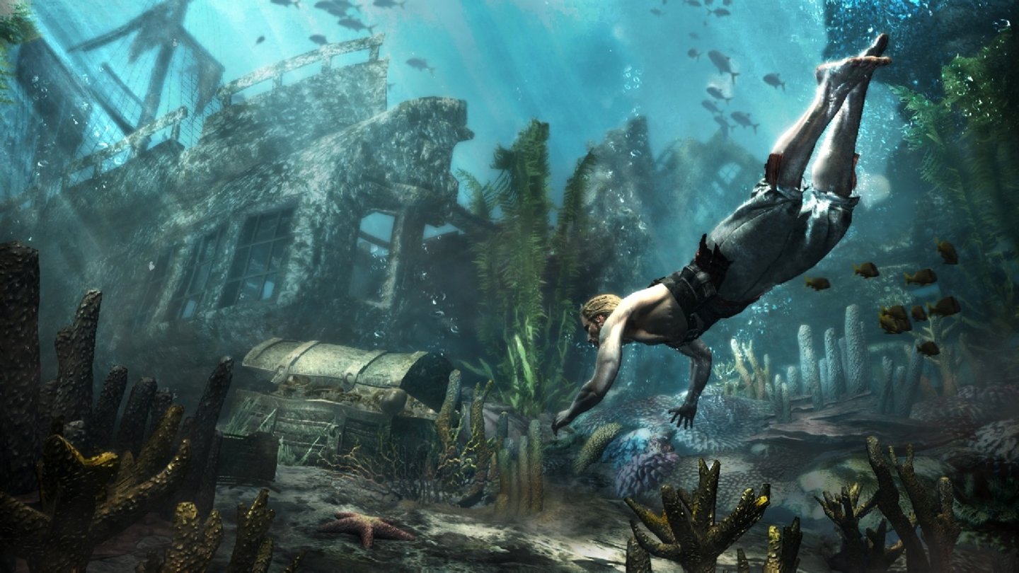 Assassin's Creed 4: Black FlagIm neuen Assassinen-Abenteuer zieht es uns auch unter die Wasseroberfläche.