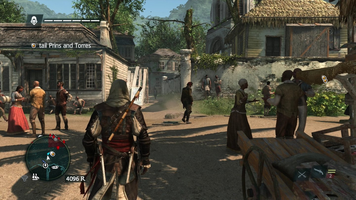 Assassin's Creed 4: Black Flag (PS4)
Perfekt ist die Kantenglättung auf der PS4 nicht, aber grade Schatten wirken deutlich weicher und echter. Zudem setzt das Spiel immer wieder hübsche Partikeleffekte, wie hier eine aufgewirbelte Staubwolke, ein.