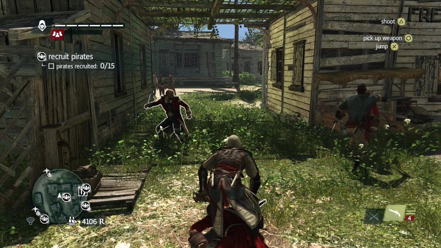 Assassin's Creed 4: Black Flag (PS4)
Die Kämpfe sind spielerisch auf beiden Konsolengenerationen endlich ein wenig anspruchsvoller. Aber auch die Inszenierung kann sich nach wie vor sehen lassen.