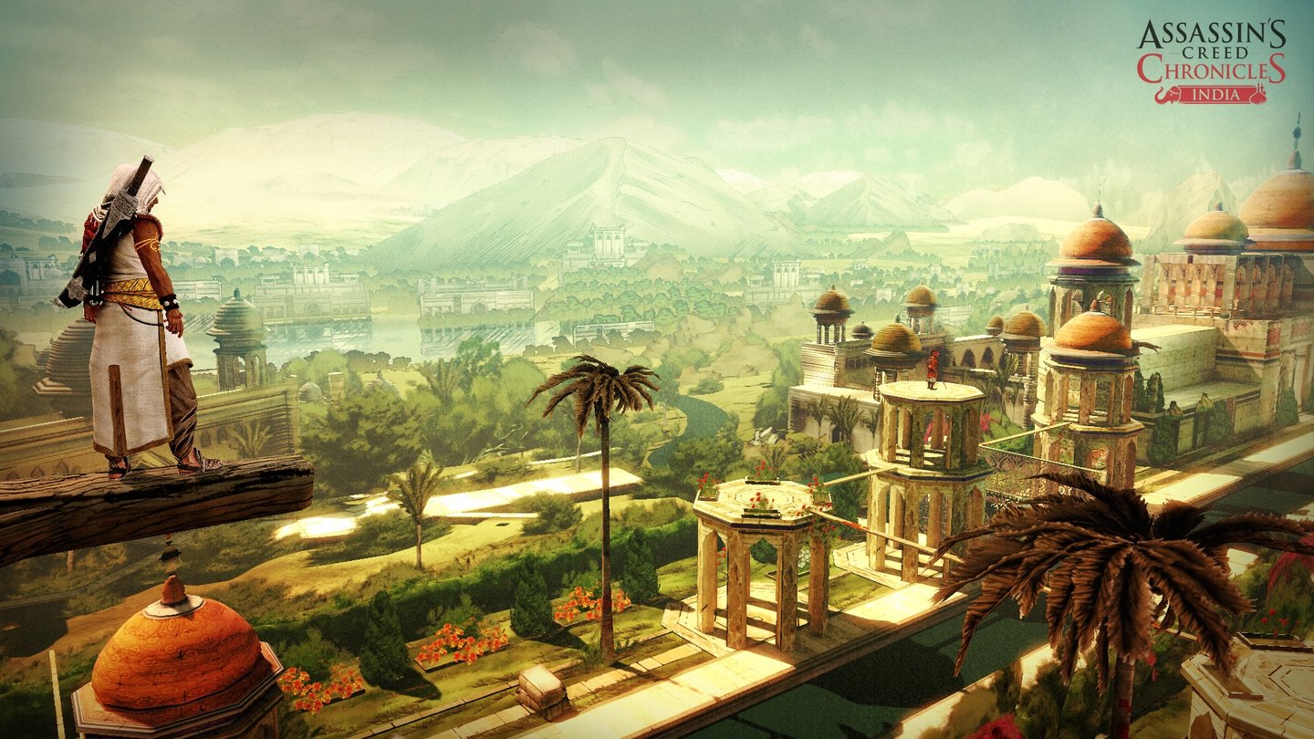 Assassin's Creed Chronicles: ChinaBeim Indien-Abenteuer setzen die Designer voll auf üppige Farben und verspielte Effekte.