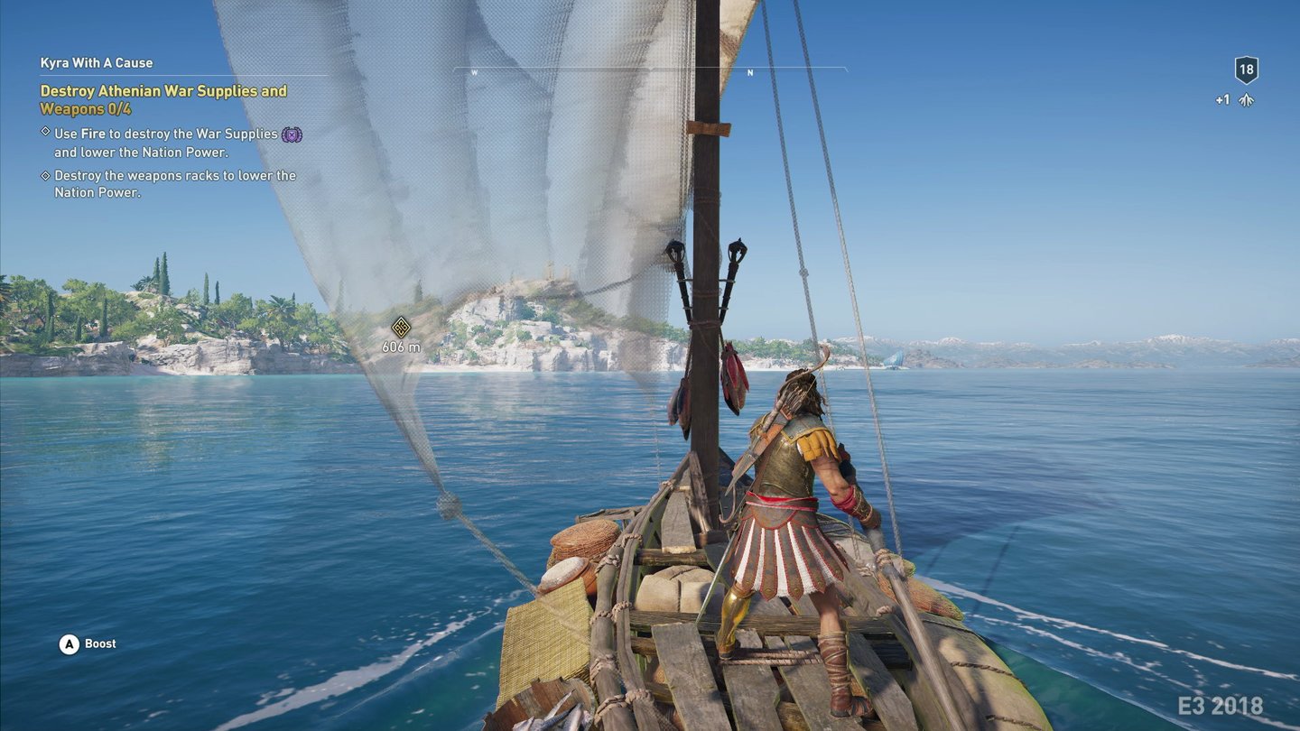 Assassin's Creed: OdysseyWer keine Lust aufs große Schiff hat, kann wie in Origins kleine Boote besteigen.