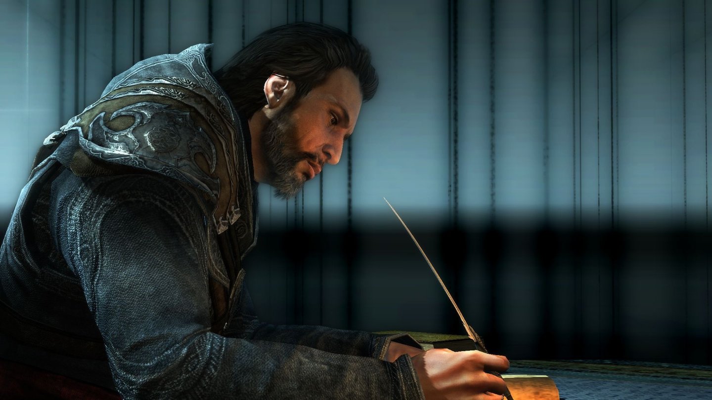 Assassin's Creed: RevelationsWenn Ezio einen der Schlüssel gefunden hat, hält er das in einem Brief an Sophie fest.