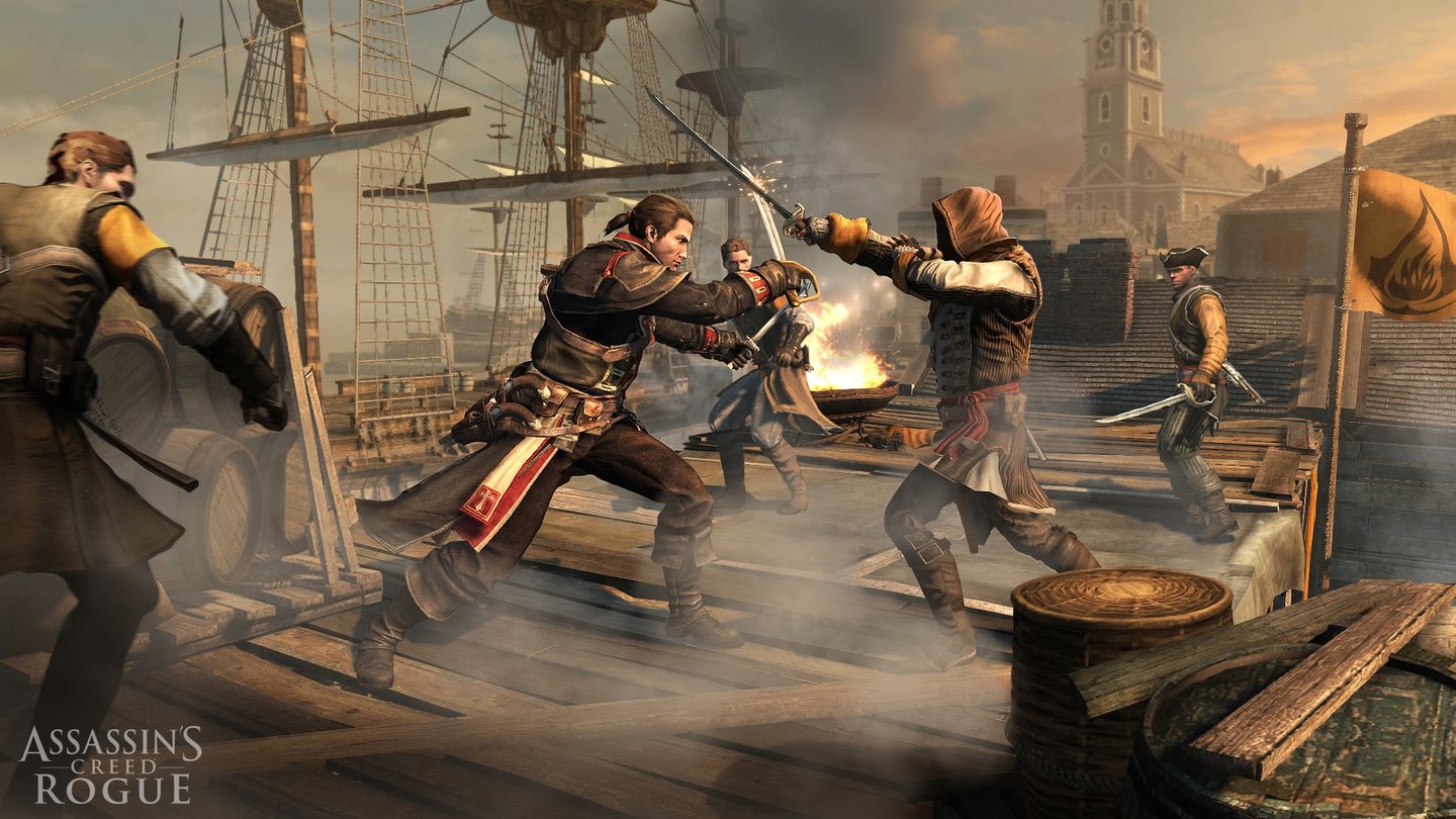Assassins Creed RogueAls Templer müssen wir uns natürlich auch Assassinen erwehren, die über eine ausgeklügelte KI verfügen sollen.