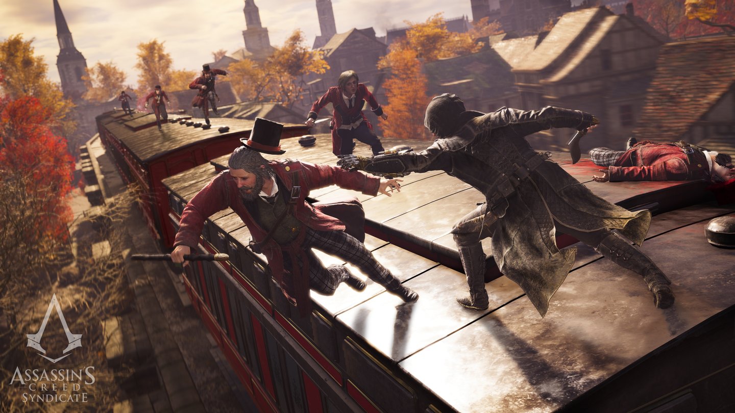 Assassin's Creed SyndicateMit Schwarzfahrern macht Jacob kurzen Prozess. Schubs und weg.