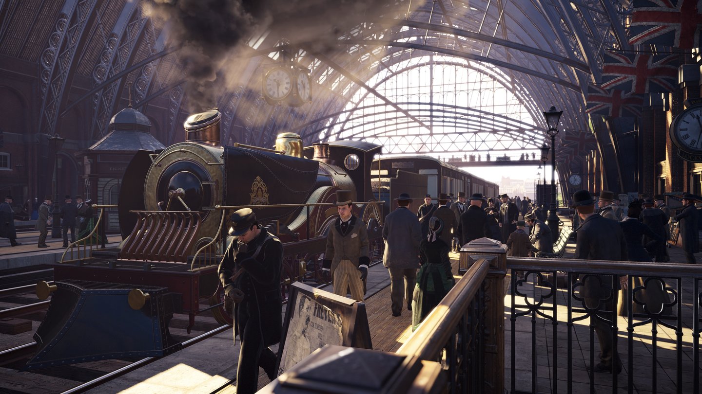 Assassin's Creed SyndicateDer Siegeszug der Eisenbahn darf in Syndicate nicht fehlen. Wir sollen in Zügen auch reisen können.