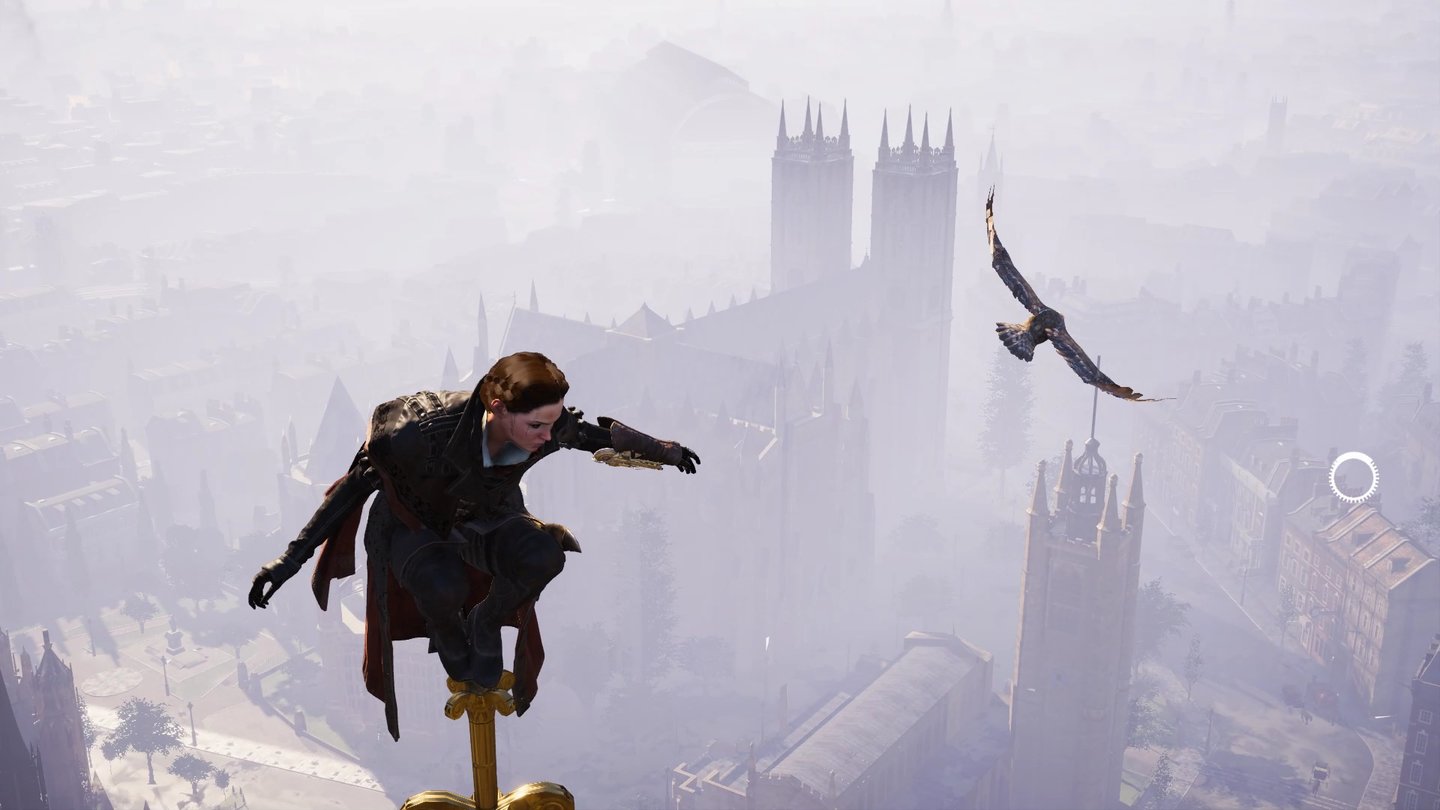 Assassin's Creed SyndicateDie Weitsicht ist auf dem PC besser als auf PS4 und Xbox One. Mit Unity kann das Spiel trotzdem nicht mithalten.