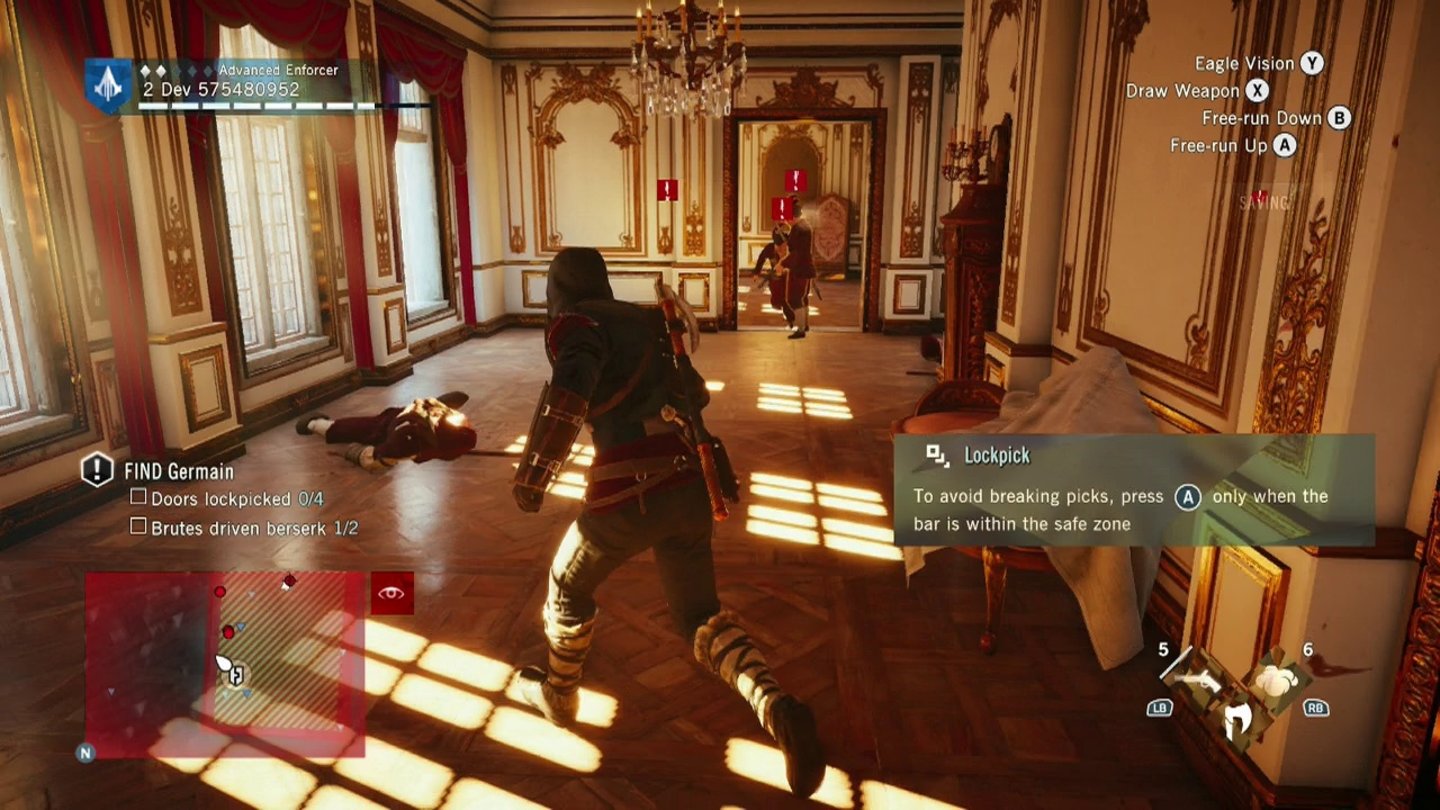 Assassin's Creed UnityDas Innere der Paläste ist herrlich detailreich gestaltet und wird durch die Fenster hindurch klasse beleuchtet.