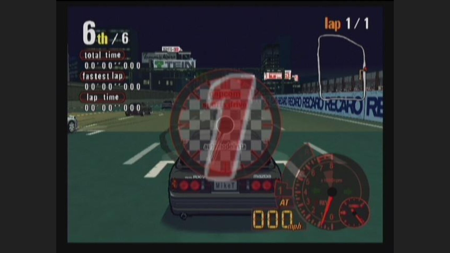 Start of a race at night.