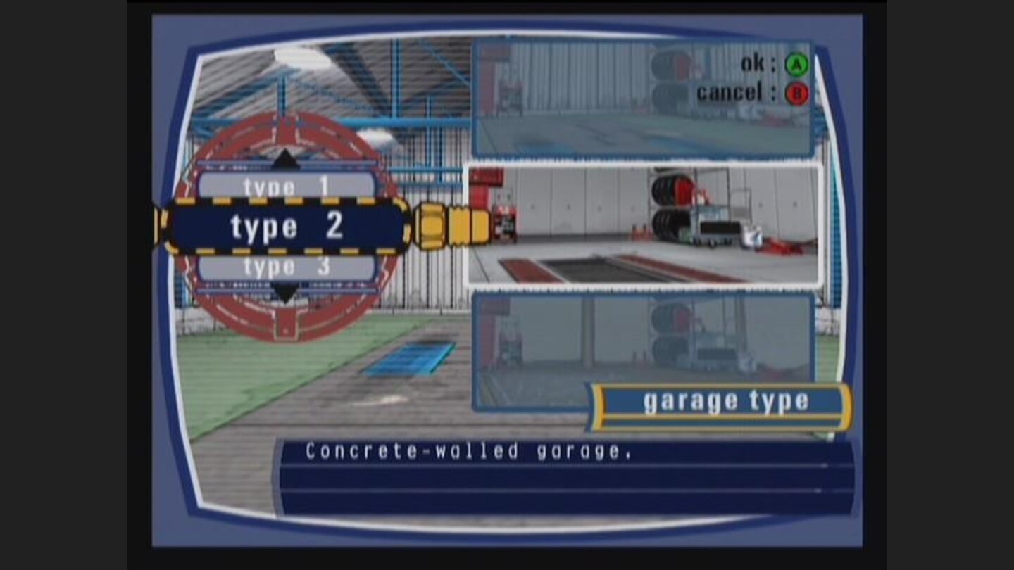 When you begin the game you have to choose what kind of garage you want. Note the Log Cabin design.