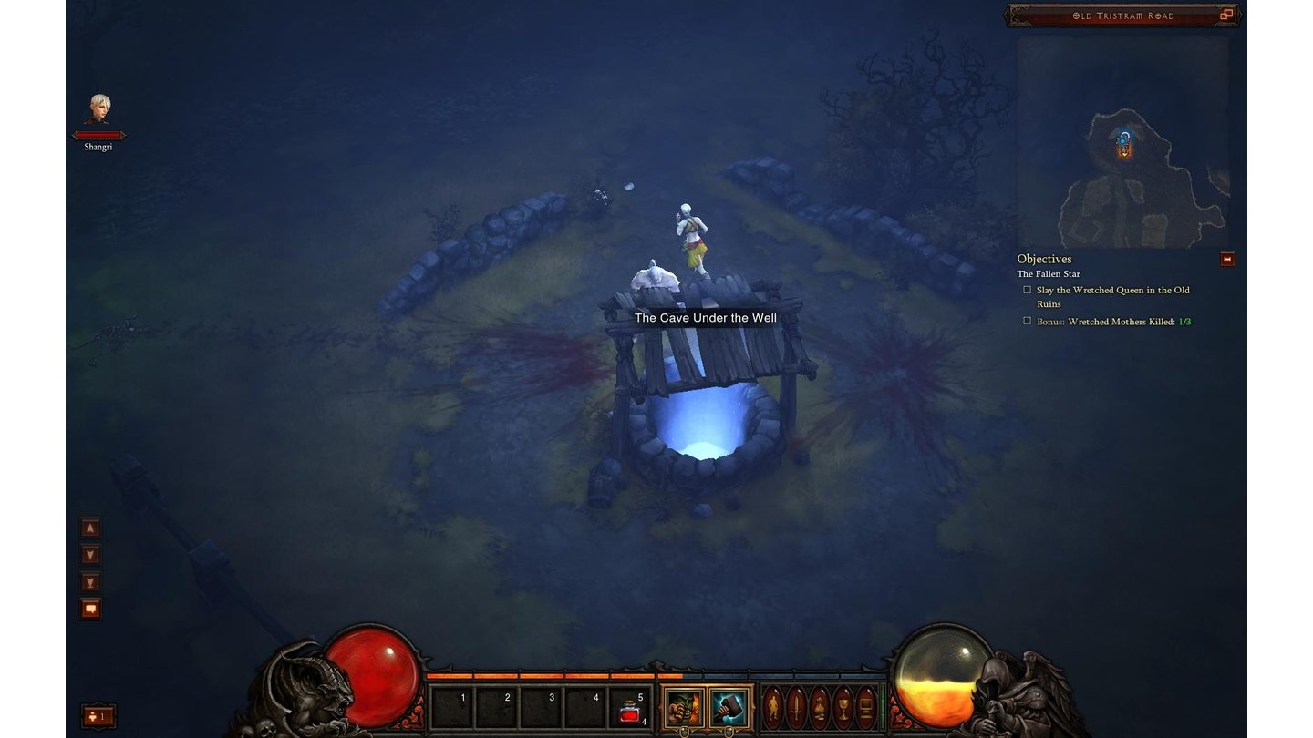 Diablo 3 Beta-PlaythroughDer Großteil der Welt wurde von den Designern per Hand gebaut. Die vielen kleinen Dungeons, wie hier die Höhle unter dem Brunnen, sind allerdings zufallsgeneriert.