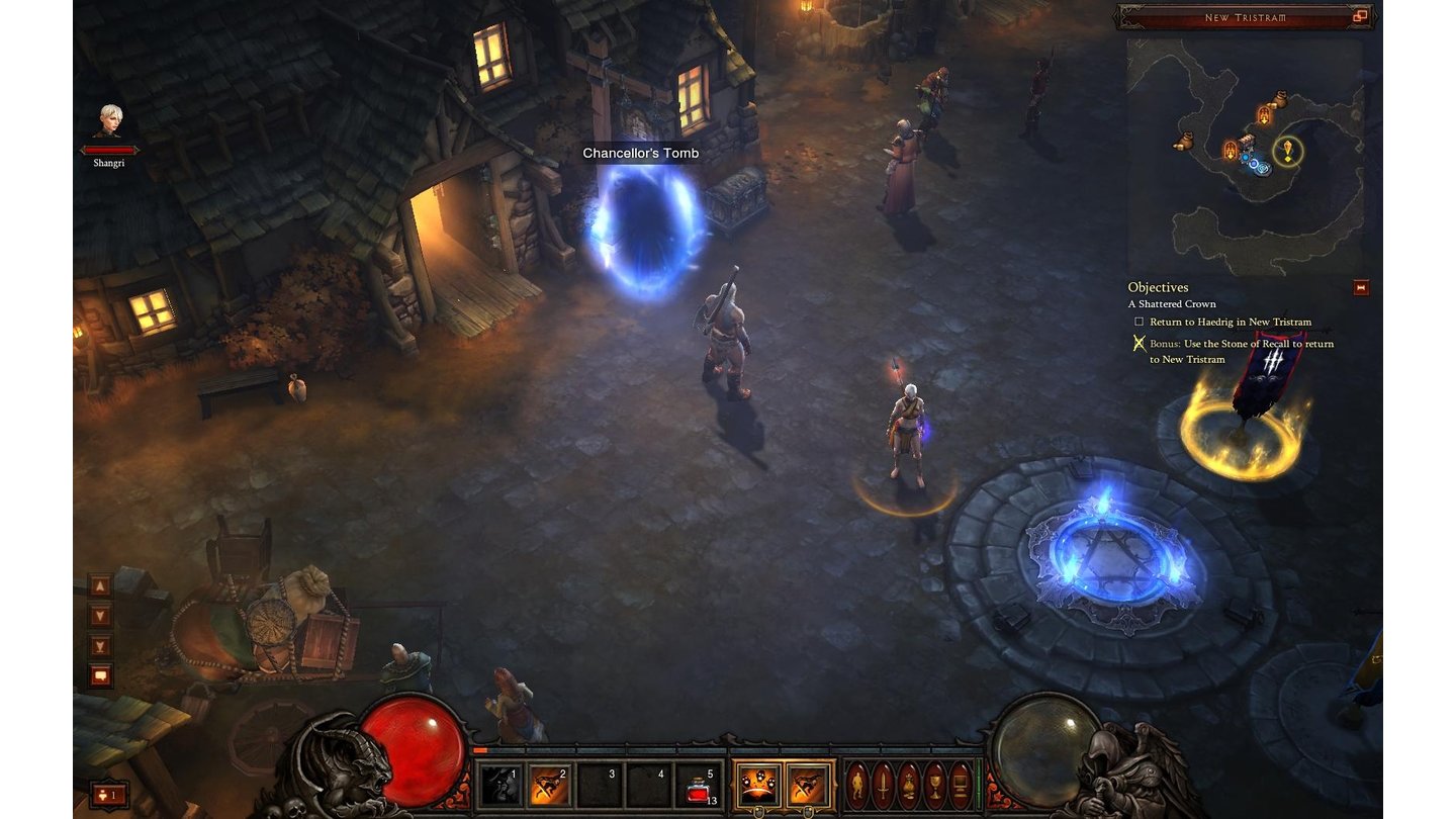 Diablo 3 Beta-PlaythroughWie gewohnt, können wir durch die Portale auch wieder zurück reisen.