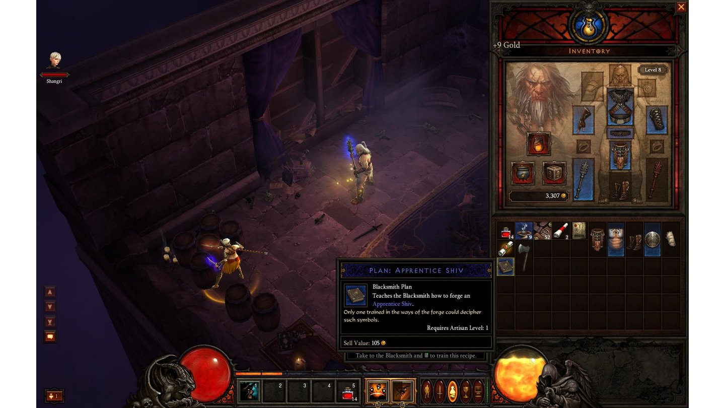 Diablo 3 Beta-PlaythroughWir haben ein neues Rezept für unseren Schmied gefunden.