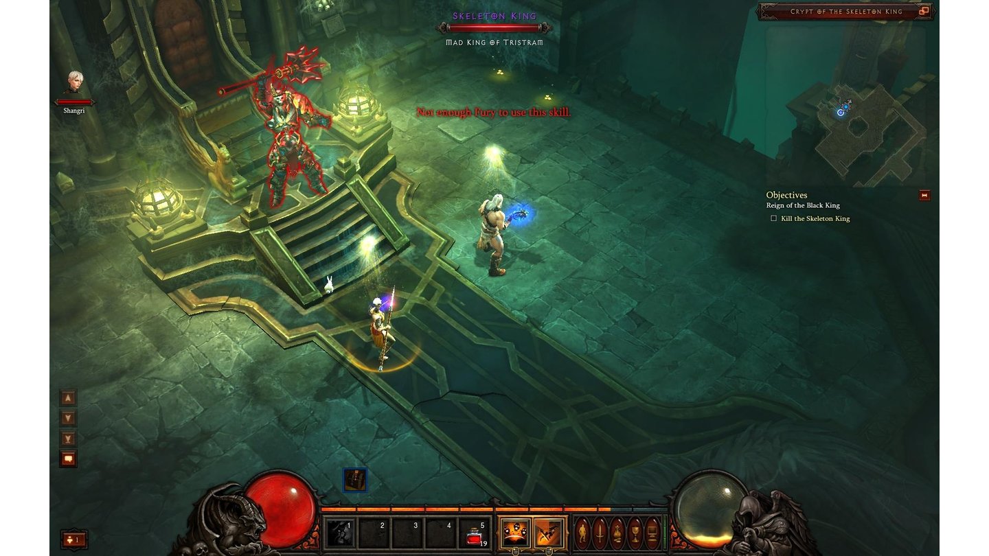 Diablo 3 Beta-PlaythroughAls wir uns nähern, erwacht das Skelett.