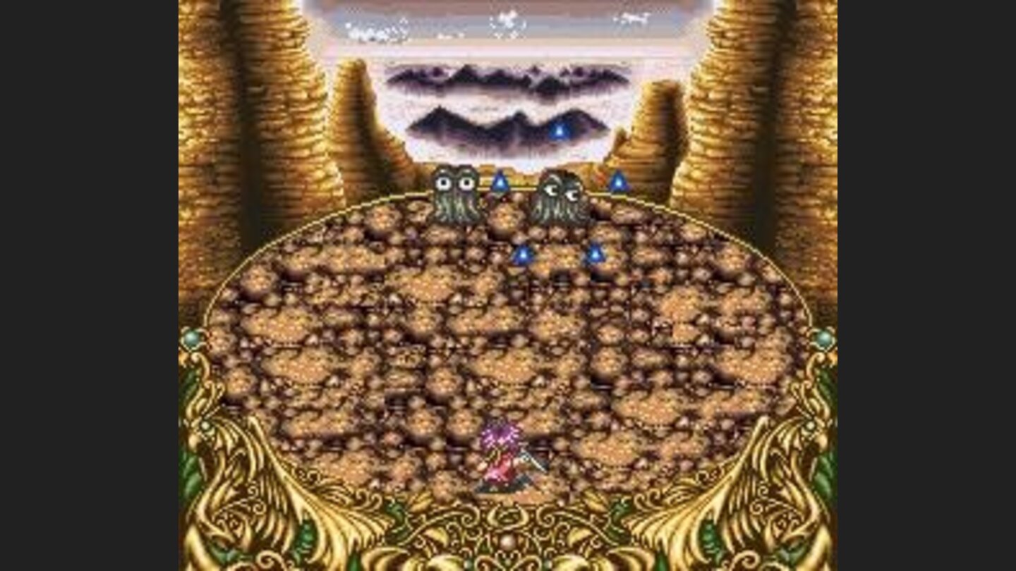 The black ghost-like enemy casts support magic