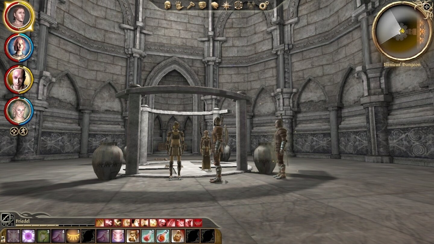 Dragon Age: Origins - Baldur's Gate 2 ReduxDie Architektur des Dungeons verändert sich in jedem neuen Raum, den wir betreten.