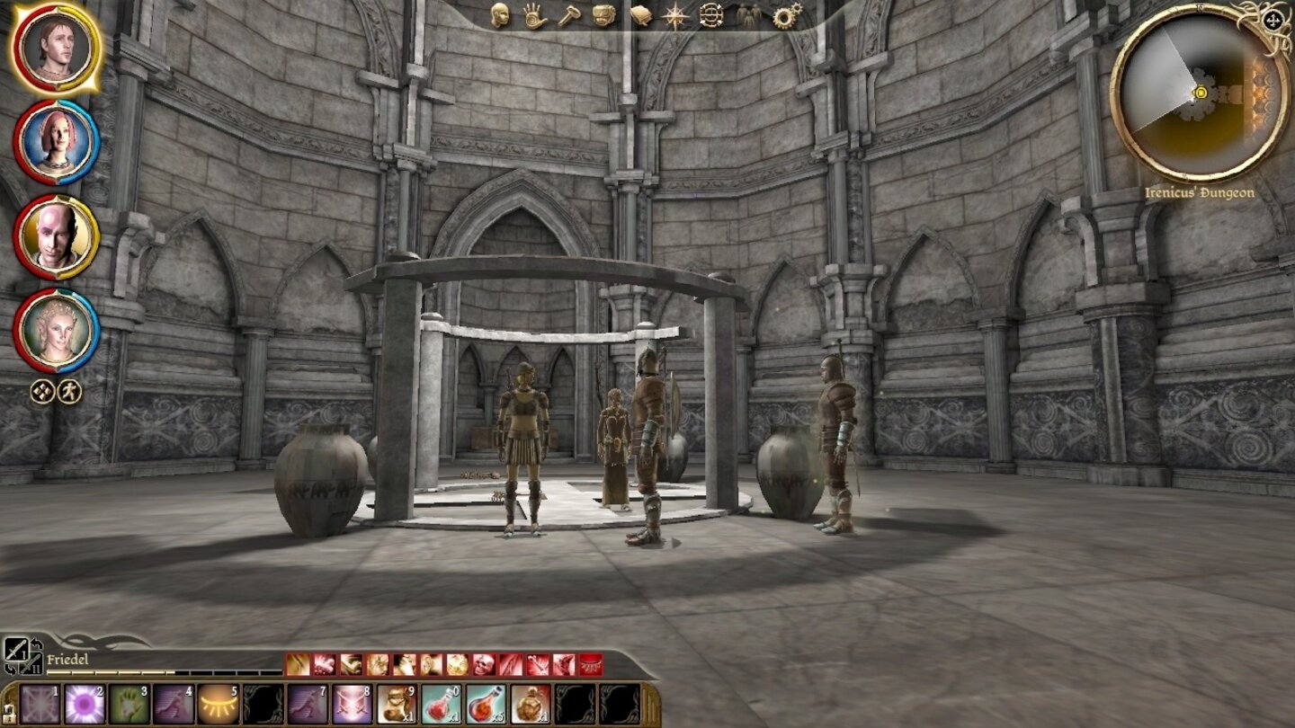 Dragon Age: Origins - Baldurs Gate 2 ReduxDie Architektur des Dungeons verändert sich in jedem neuen Raum, den wir betreten.