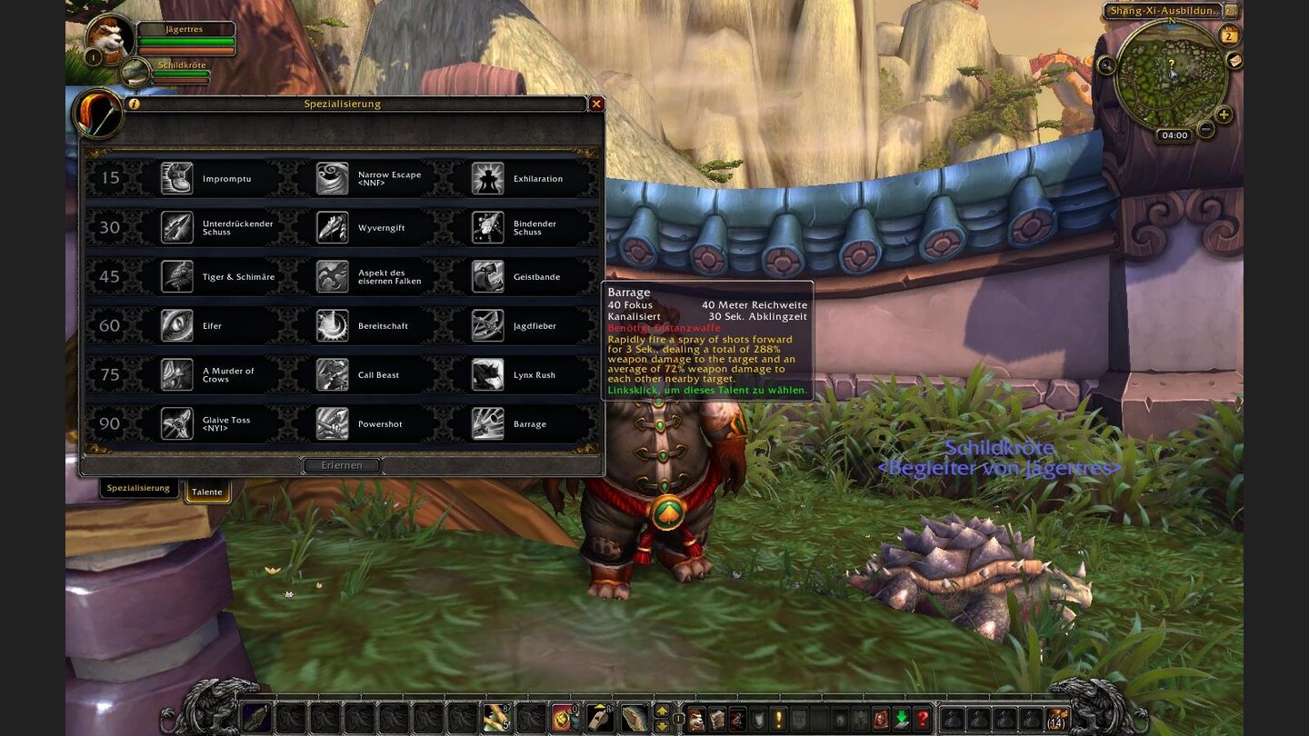 Barrage - Schnellfeuerbeschuss trifft Feinde vor dem Jäger.