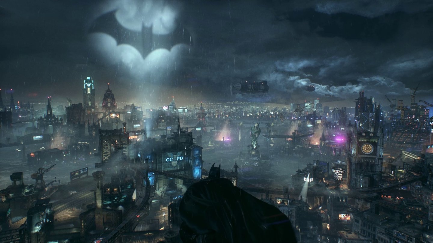 Batman: Arkham KnightDie Spielwelt von Arkham Knight ist fünfmal so groß wie die des direkten Vorgängers.