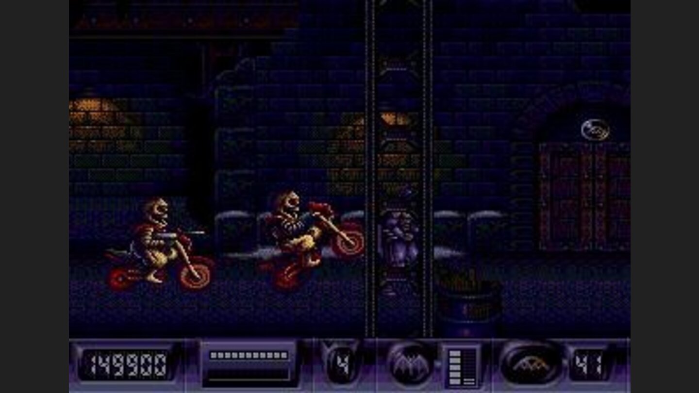 Batman chased by the bikers from hell