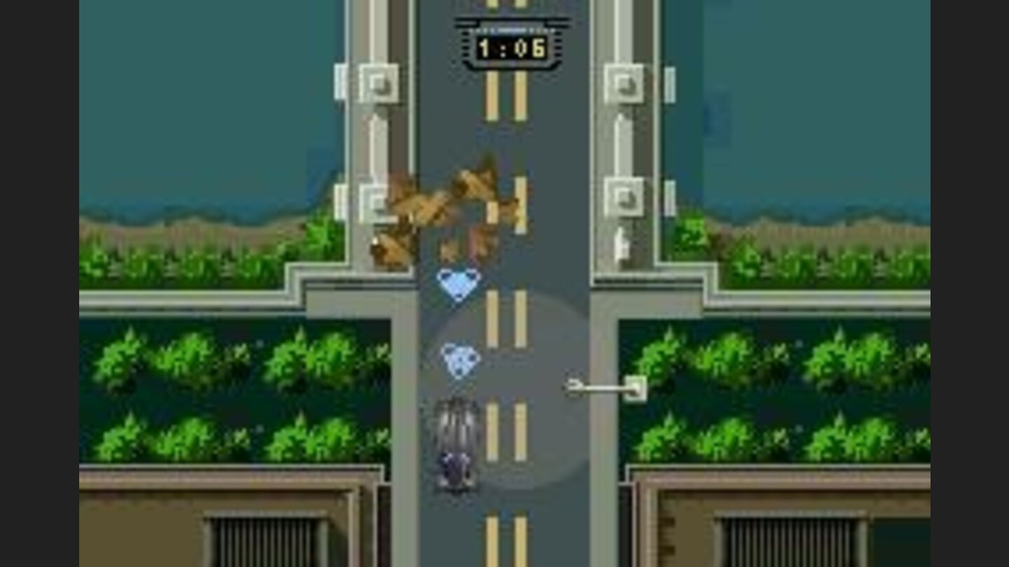 Next objective: cruise Gotham City Bridge with the Batmobile.