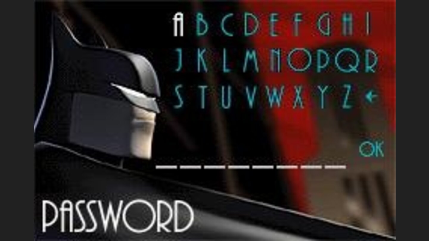 Password screen.