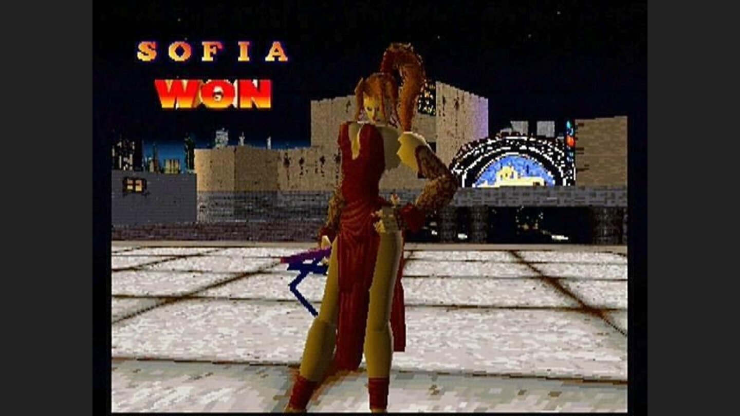 Youve been a bad boy. Sophia taunts her defeated opponent.