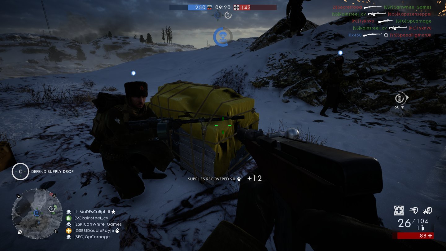 Battlefield 1: In the Name of the TsarIn Versorgungsabwurf (Supply Drop) müssen wir an zufälligen Orten abgeworfene Kisten verteidigen, um Siegpunkte zu erhalten.