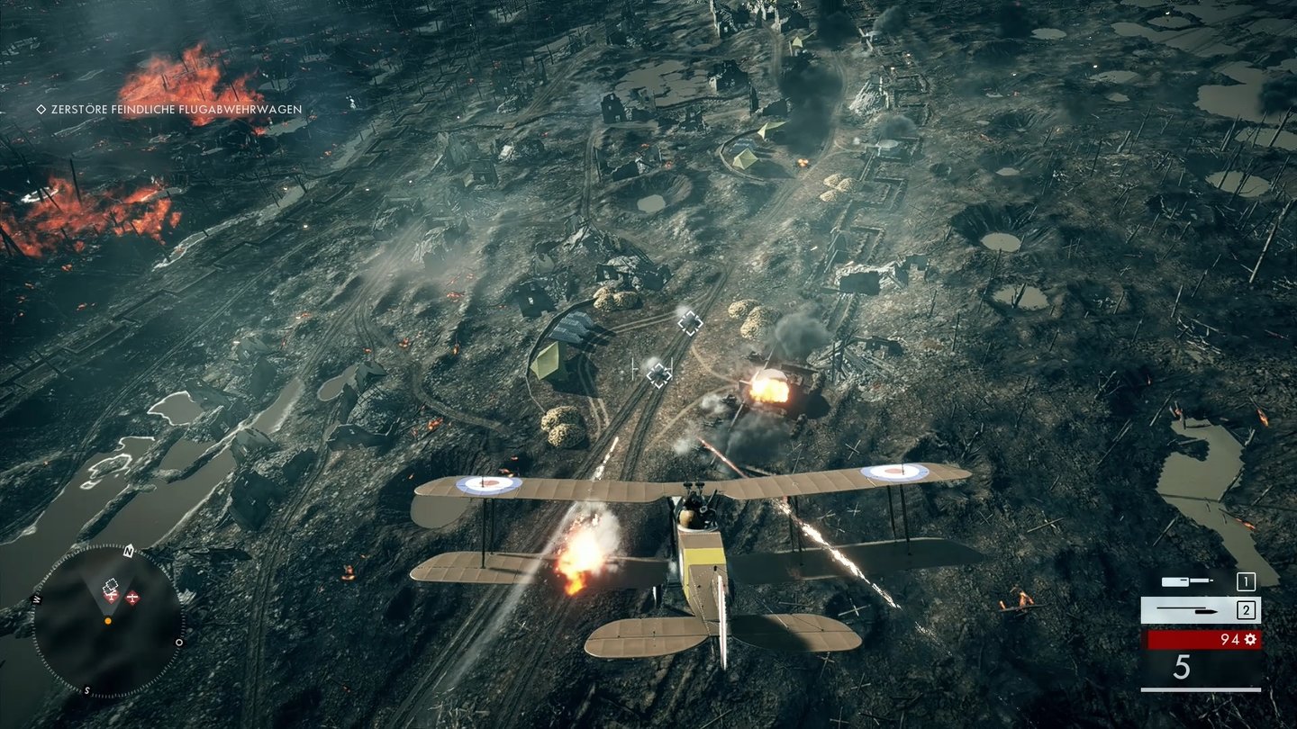 Battlefield 1Flieger und Panzer gibt es in verschiedenen Varianten. Hier etwa mit einfachen Raketen bestückt.