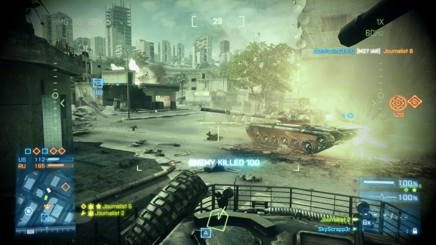 Battlefield 3Nach wenigen Minuten steht in Karkand kein Stein mehr auf dem anderen.