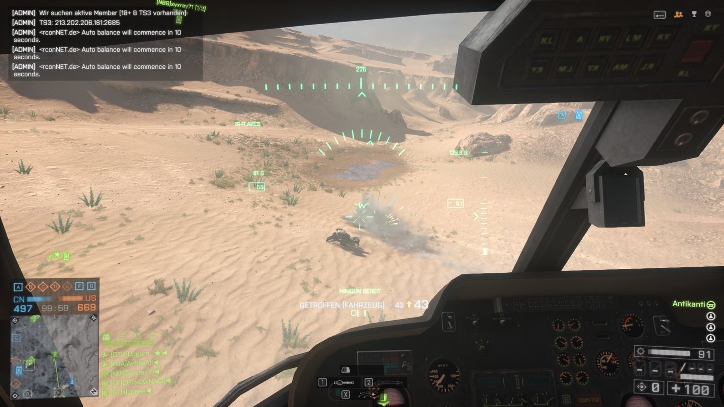 Battlefield 4 - China RisingNeu sind die Bomber. Leider lassen die sich aber nicht direkt steuern, sondern nur aus einem Übertragungswagen heraus. Viel können wir nicht machen, der Bomber fährt auf Schienen über den Himmel, wir bestimmen nur wo die Sprengpakete ankommen sollen.