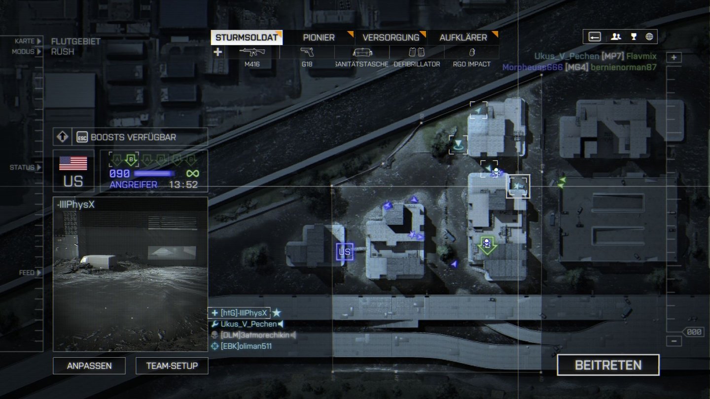 Battlefield 4Auf der Karte Flutgebiet greifen die Amerikaner seit der Überarbeitung im Rush-Modus aus dem Westen an.