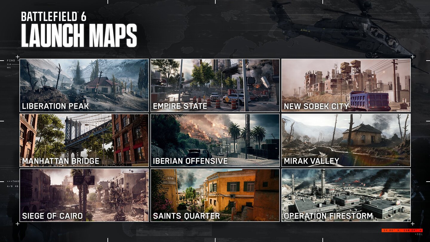 Battlefield 6Alle Maps im Überblick