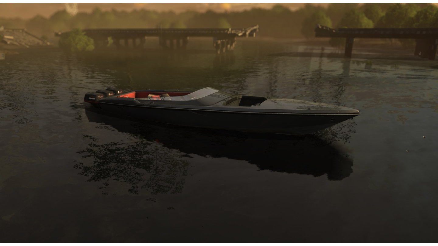 Schmugglerboot - Schnelles, bewegliches Wasserfahrzeug mit montiertem, vom Kapitän fernbedienbarem Waffensystem. Verfügt über montierte Waffen auf beiden Seiten des Hecks.