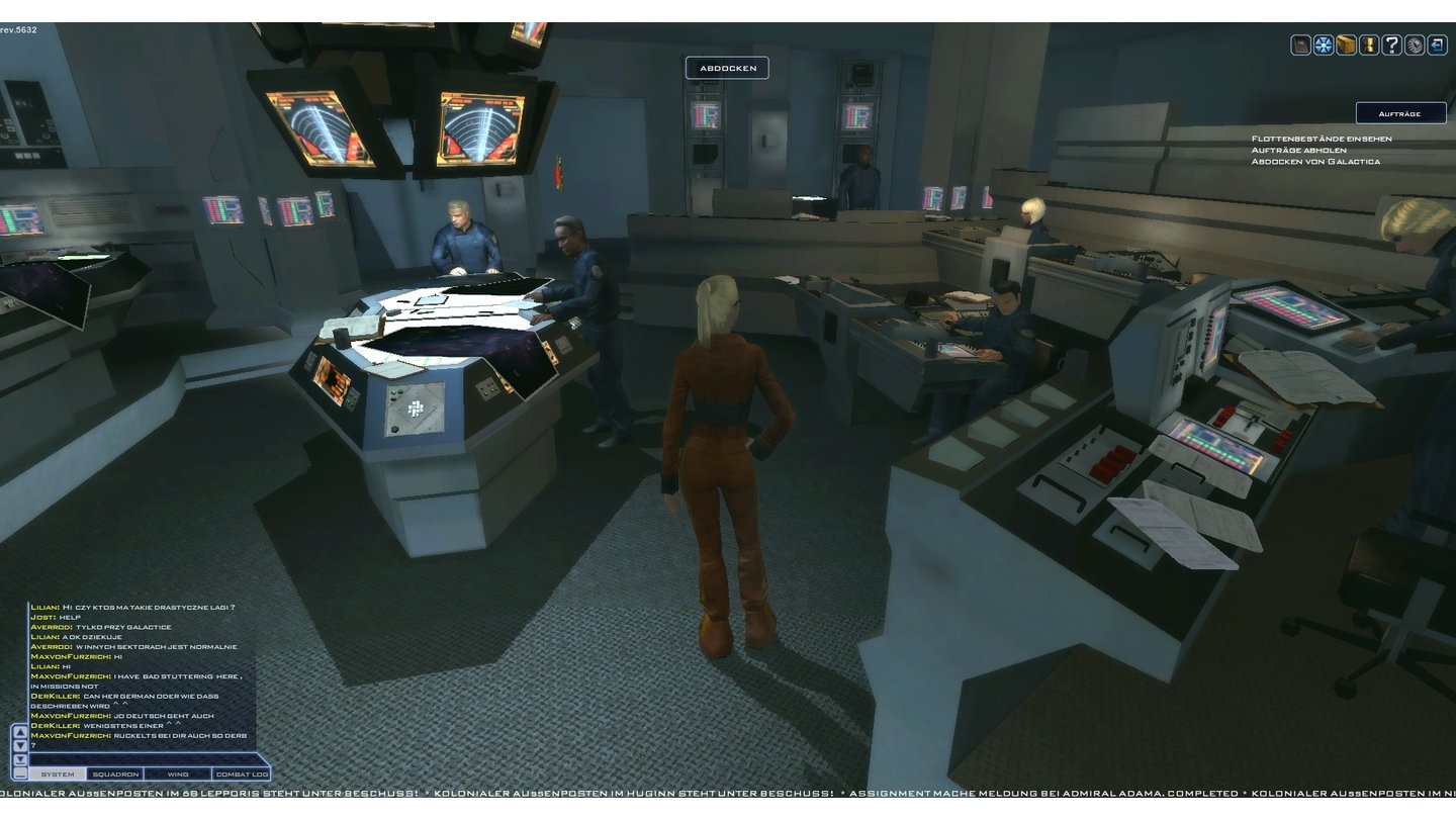 Battlestar Galactica OnlineIm Combat Information Center treffen Sie auf Commander Adama. Der hat aber nicht viel für Sie zu tun.
