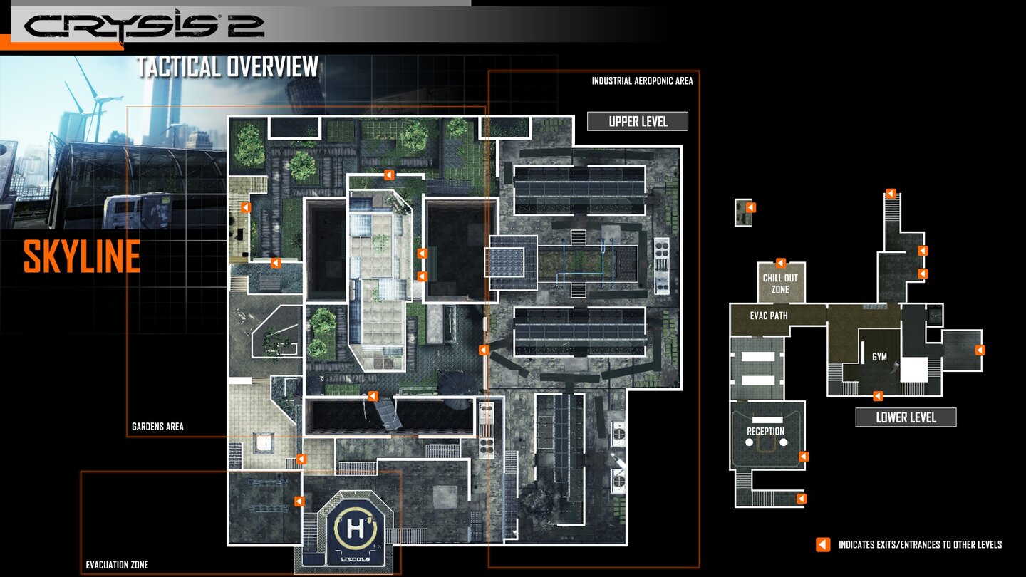 Cysis 2 - Multiplayer-Karte: SkylineTaktische Übersicht