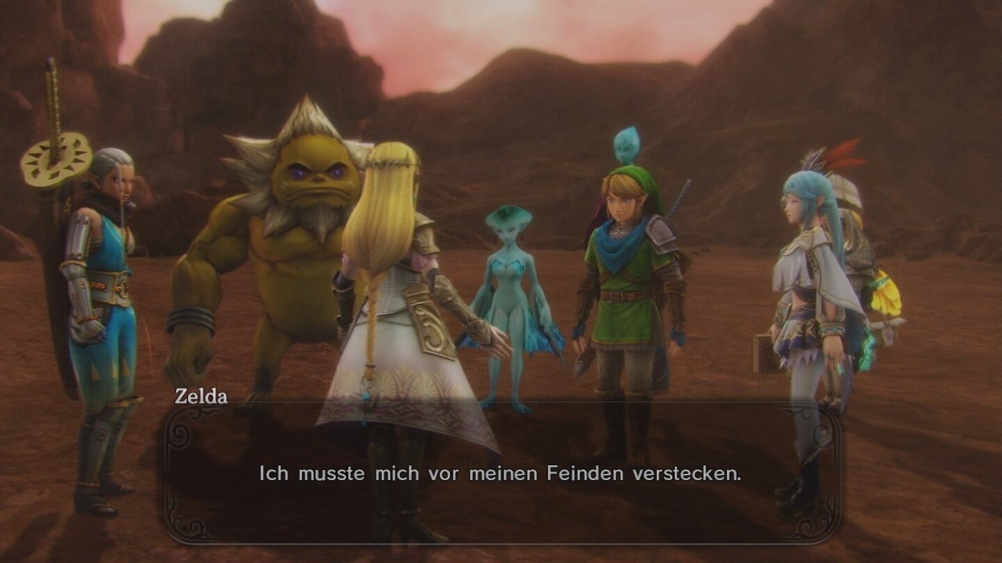 Hyrule WarriorsIm Verlauf der Handlung bilden wir eine kleine Armee aus bekannten Zelda-Charakteren und versuchen, einer dunklen Macht auf die Schliche zu kommen.