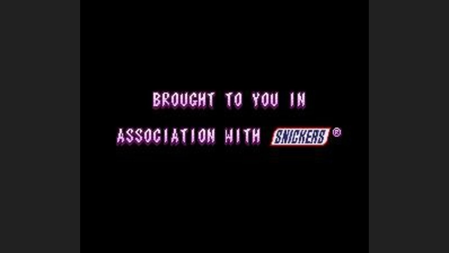 The European version of the game was sponsored by Snickers ...