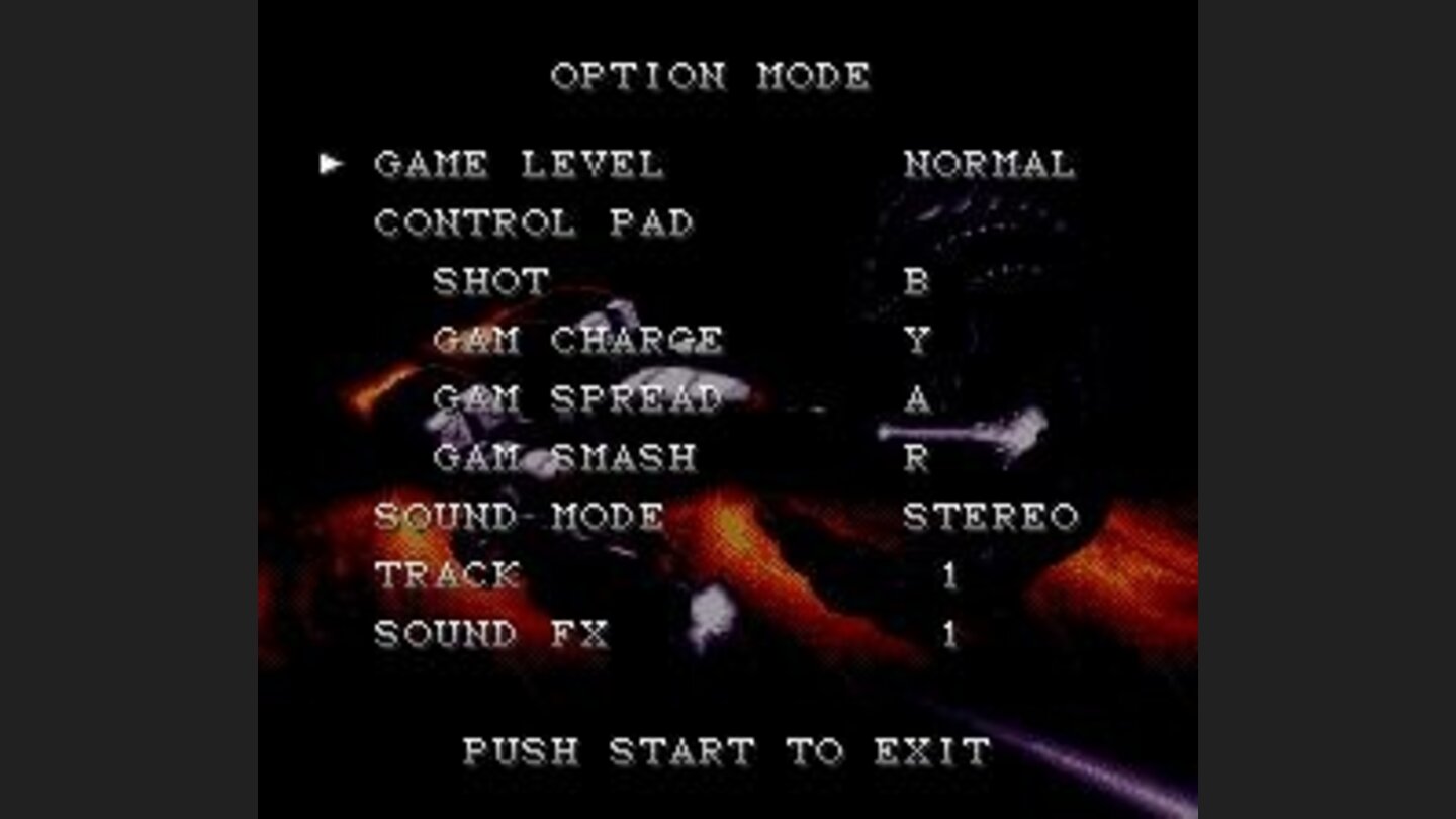 Options menu.