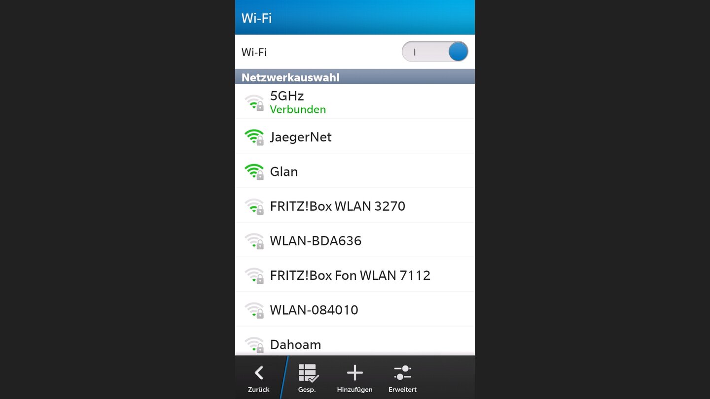 Blackberry OS 10 auf dem Blackberry Z10