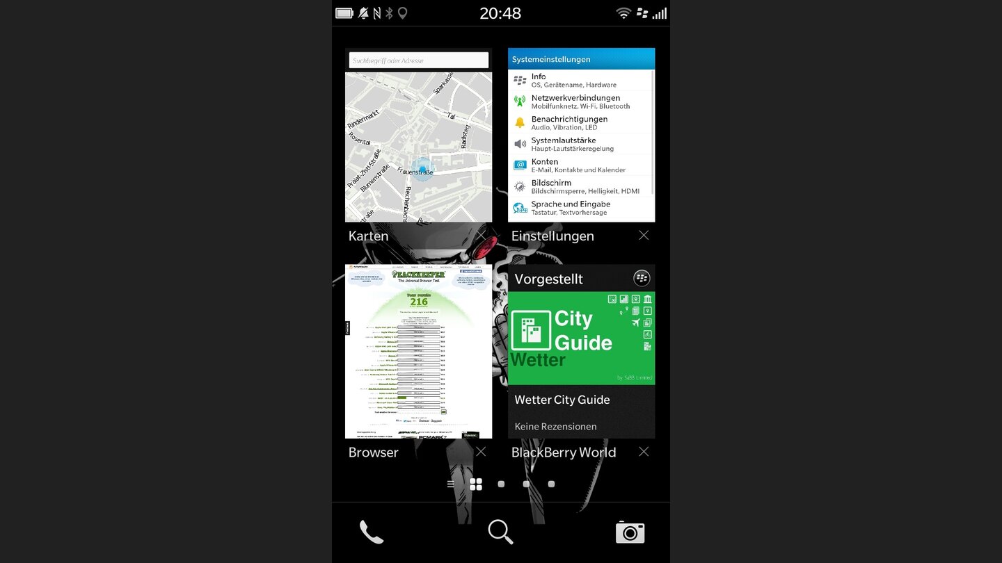 Blackberry OS 10 auf dem Blackberry Z10
