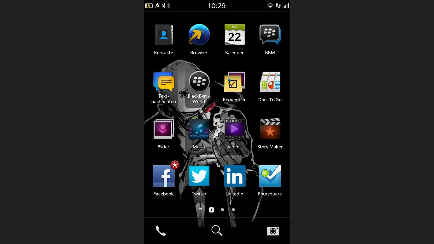 Blackberry OS 10 auf dem Blackberry Z10