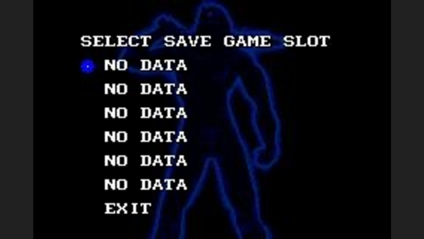 Choose one amongst SIX (!) files to save your game progress.