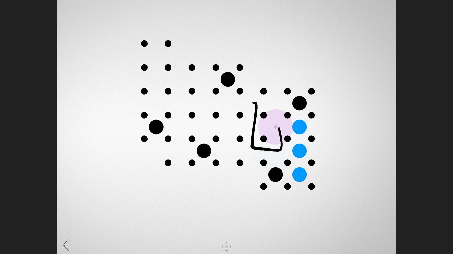 BlekRoutenplaner: Hier läuft unser schwarzer Faden entlang seiner vorgegebenen Route und hat gerade einen lilafarbenen Kreis auf dem Gewissen.