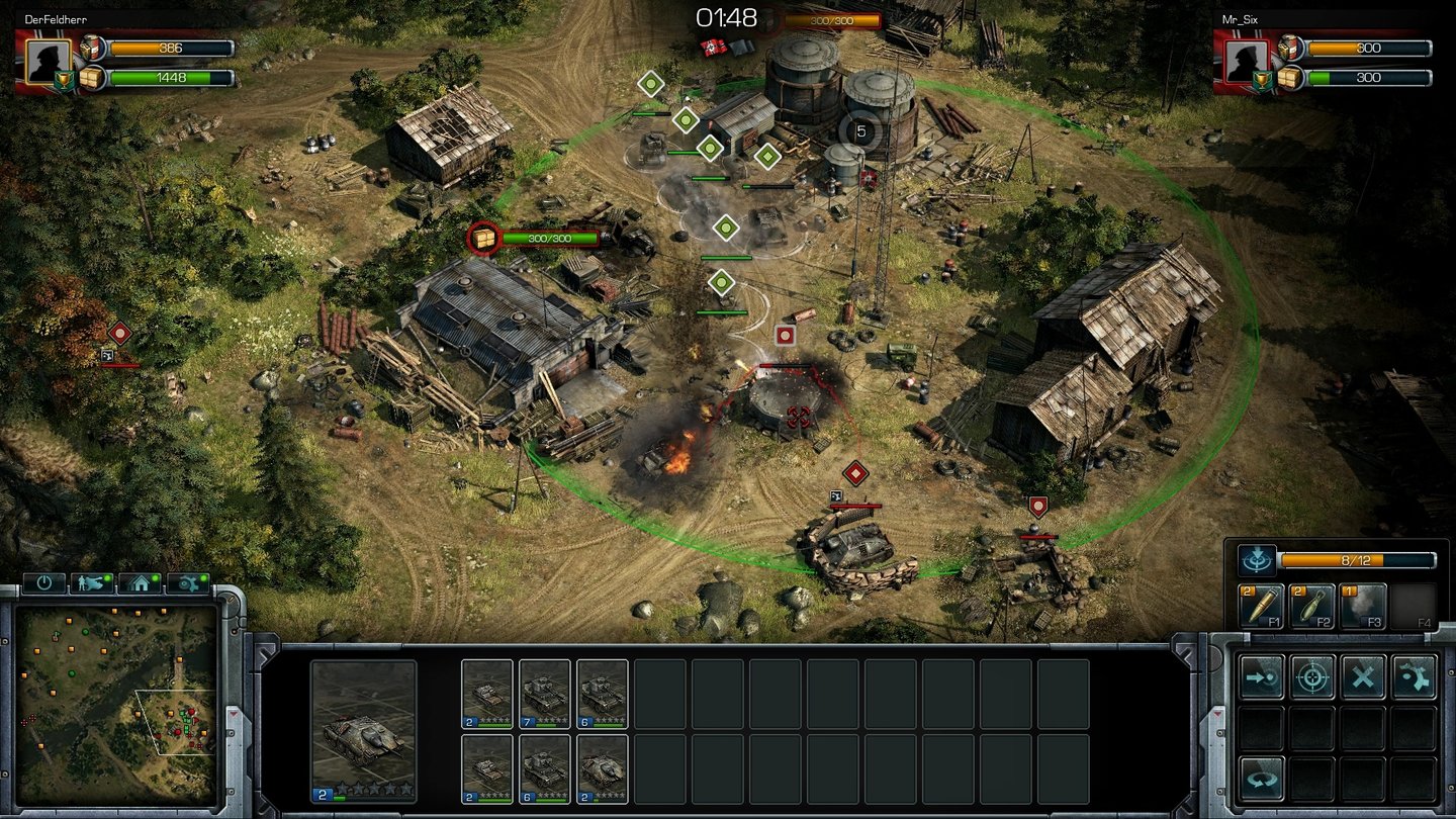 Blitzkrieg 3Dieses Feindlager ist klar auf einen Angriff von vorne ausgerichtet, deswegen kommen wir von der anderen Seite.