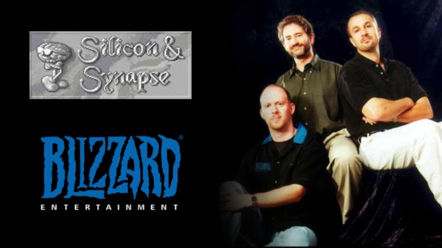 Silicon & SynapseJeder fängt mal klein an, so auch Blizzard. Das Unternehmen wurde 1991 von den drei frischgebackenen Universitäts-Absolventen Michael Morhaime, Allen Adham und Frank Pearce unter dem Namen Silicon & Synapse gegründet. Das Studio entwickelte eher wenige eigene Spiele und portierte vor allem die Spiele anderer Firmen auf neue Systeme. Die bekanntesten Eigenkreationen aus jener Zeit sind das Rätsel-Jump&Run The Lost Vikings und das Rennspiel Rock'N'Roll Racing, welches mit Paranoid von Black Sabbath einen sehr markanten Titelsong hatte.Nachdem Silicon & Synapse 1994 von Davidson & Associates gekauft wurde, änderte man den Namen zunächst in Chaos Studios. Dabei wäre es auch geblieben - bis sich herausstellte, dass der schon von einer anderen Firma besetzt war. So überlegte man sich einen neuen Namen und kam auf Blizzard Entertainment. In diesem Jahr erschien dann auch der erste große Erfolg des Unternehmens - Warcraft: Orcs & Humans.