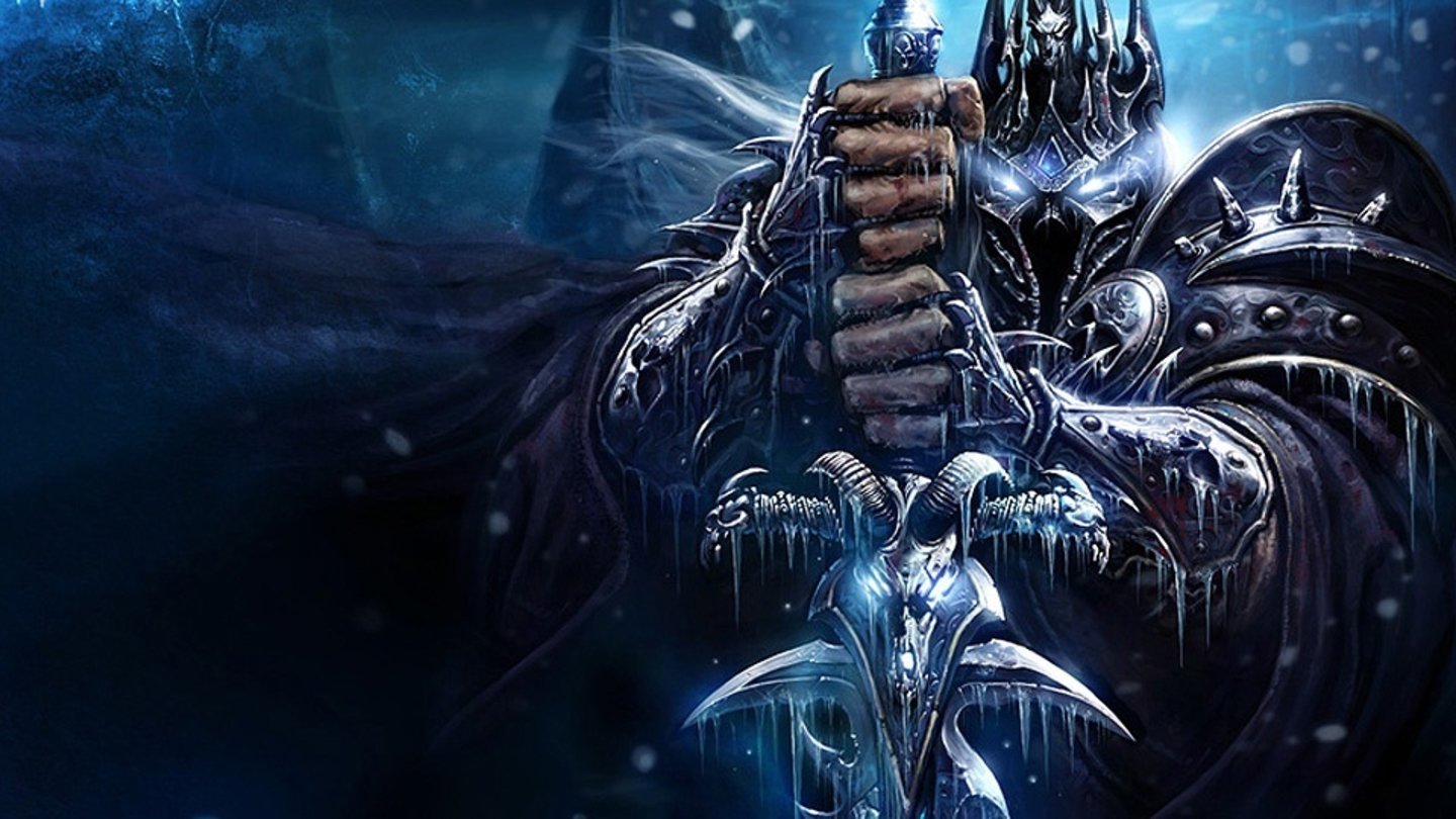 World of Warcraft: Wrath of the Lich King (2008)Ein Jahr später erschien dann schon die zweite Erweiterung für World auf Warcraft. Wrath of the Lich King erweiterte die Spielwelt noch einmal um den Kontinent Nordend. Außerdem wurde der höchste Level noch einmal um zehn Stufen angehoben und lag somit bei 80. Eine weitere Besonderheit des AddOns ist die neue spielbare Klasse des Todesritters, der auf Level 55 ins Spiel einsteigt, aber nur von WoW-Veteranen ausgewählt werden kann, die bereits eine gewisse Stufe erreicht haben.
Im Juli 2008 fusionierte Blizzards Mutterkonzern Vivendi Games mit dem Publisher Activision. Weil Blizzards mit Abstand der wichtigste Bestandteil von Vivendi Games war, nimmt die neue Firma den Namen Activision Blizzard an und wird zu einem der größten Videospiel-Publisher. Der Vivendi-Konzern blieb jedoch Hauptaktionär.