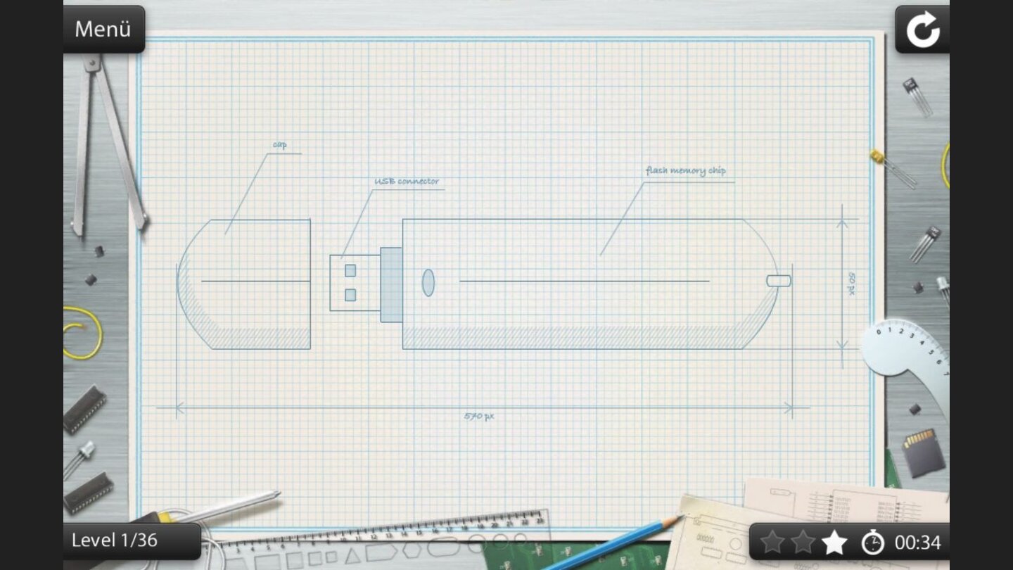 Blueprint 3D HD...wird in der richtigen Perspektive zu einem uns allen vertrauten USB-Stick.